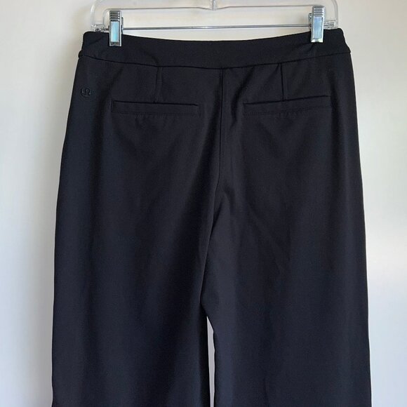 LULULEMON Luxtreme Mid Rise Straight Leg Black Trouser Pants Women's Medium ~EUC - Picture 8 of 16